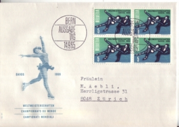CH FDC 0822 (Viererblock) 1965 09 002 ●